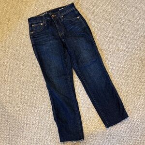 J. Crew Dark Blue Vintage Slim Straight Jeans Dark Wash Ankle